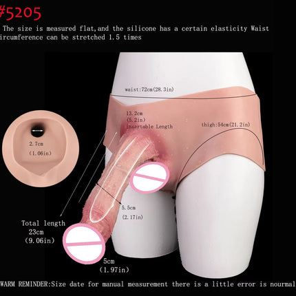 FAAK Wearable Black Penis Sleeve Silicone Panties Strap On Dildo Harness Hollow Dildo Realistic Cock Enlarger Sex Toys For men