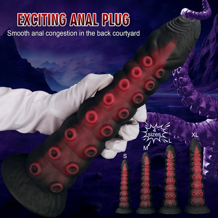 New Tentacle Anal Plug Mixed Color Alien Dildo Soft Huge Butt Plug Suction Cup Anal Toys Vaginal Anal Dilator Sex Toys Women Men