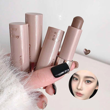 Nose Shadow Contour Stick Natural Matte Gray Coffee Nose Shadow 3D Contouring Bronzer Long Lasting Silky Shading Powder Makeup