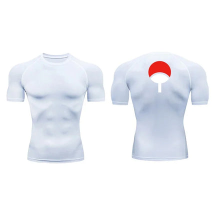 Graphic Compression Shirts for Men Athletic Quick Dry Rash Guard Stretchy Baselayers Undershirts Gym Workout Running Tshirt Tops