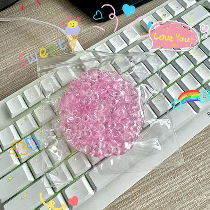 Creative colorful ice cube squishy ball, DIY squeeze toy, popping bubble beads—this viral stress-relief toy is the decompression