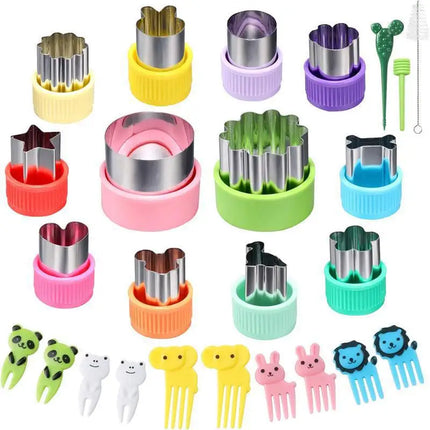 Sandwich Cutters Set for Children Food Cookies Bread Mold Maker Fruit and Vegetable Shapes Cutting Mould Baking Tools for Kids