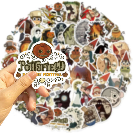 50PCS Cartoon Animation Over the Garden Wall Sticker Cute Graffiti DIY Luggage Scooter Notebook Waterproof Decal Toy