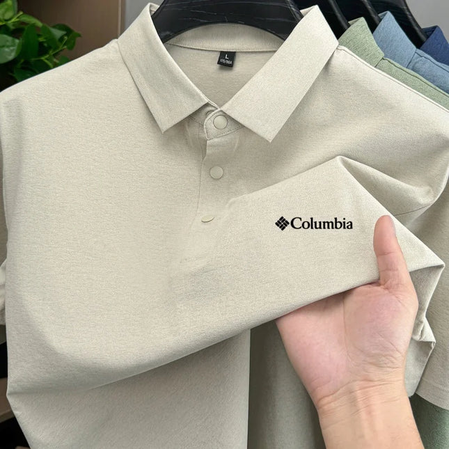 2026 New Columbia Style  Men's  Polo Shirt Quick Dry Breathable  business Short Sleeve Summer Casual Sports Wear Golf T-Shirt 