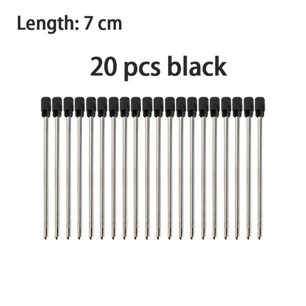 Compatible Ballpoint Pen Refills, Crystal Pen Refills 1.0mm Medium Point Black & Blue, Medium Point Metal Refill