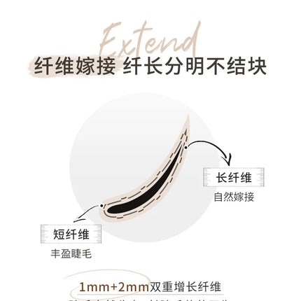 Merssitin Waterproof Mascara Slender Long Curly Mascara Does Not Smudge Blue Mascara Waterproof Mascara Sexy Clear Mascara