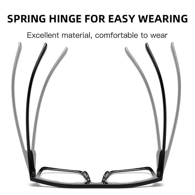 2025New Style Square Frame Big Face Slimming Reading Glasses Trendy Rice Nail Reading Glasses