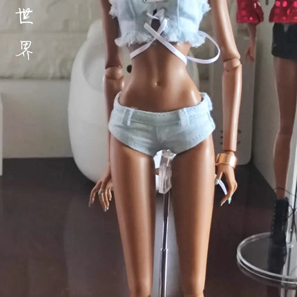 30cm Doll Shoes Accessories Senior Sense Fashion Trend Wrinkle Boots Winter Leather Boots For 1/6 FR Babi Supermodel Doll