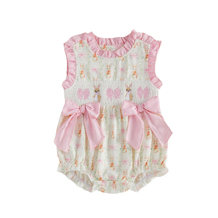 Baby Toddler Girl Bowknot Romper Doll Collar Sleeveless Bodysuit Cute Summer Infant Clothes 2026 New