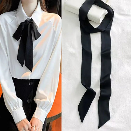 Girl Tie Tie College Storm Point Solid Color Ribbon Needs To Be Manually Knotted Daily Simple Bow Tie Shirt Accessories Bow Tie