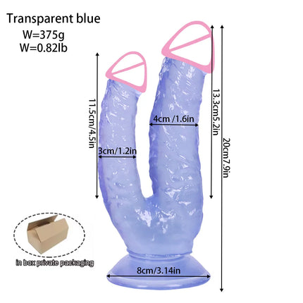 2026 Double Dildos Big Anal Butt Plug Soft Smooth For Sex Machine Double Headed Penis For Women Man Couples Huge Dildo Sex Toys