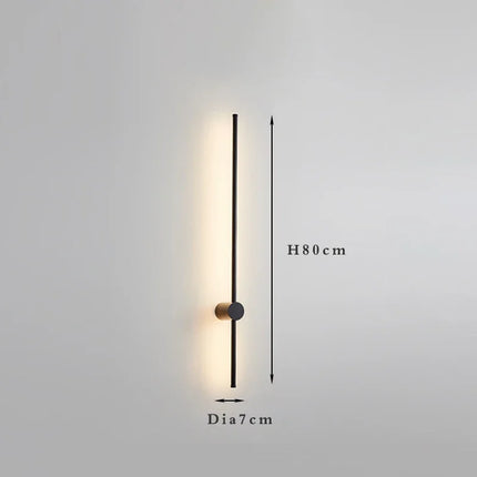 Nordic Art Design Minimalist Long Line Wall Lamps Modern Simple Living Room Home Decoration Luxury Hotel High-end Wall Light LED