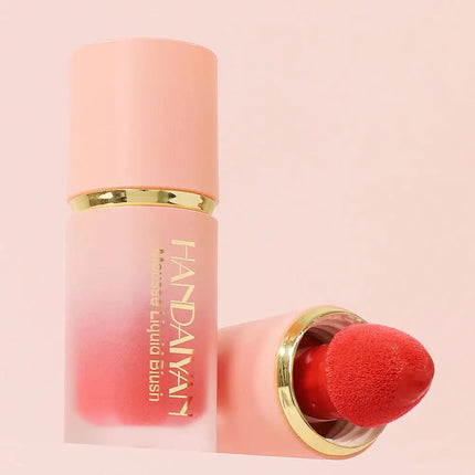 Matte Glitter Face Liquid Blusher Smooth Cheek Eye Mousse Blush Highlighter Stick Rouge Waterproof Contour Makeup