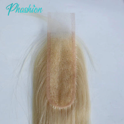 Phashion Kim K 2x6 Blonde Swiss Transparent Lace Closure 613 Straight Body Wave Deep Part Brazilian Remy Human Hair For Women