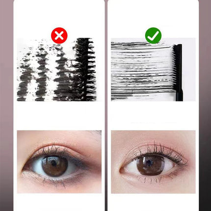 Eye Black Long Curly Durable Non Smudging Non Peeling Waterproof and Sweat Resistant Eye Black Lengthens Eyelashes Black Mascara