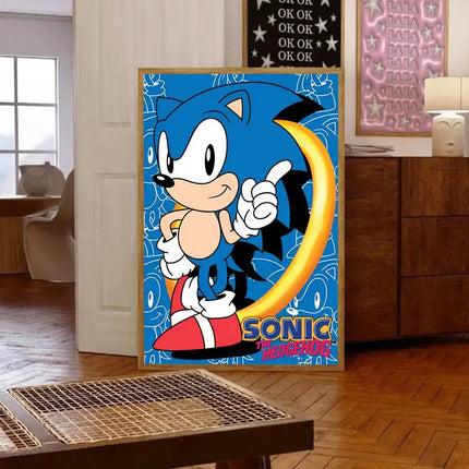 Sonic Game Poster Print A5-A2 - Wall Art Decor Room Office Gift / Poster Sonic A5-A2 - Déco Murale Bureau Cadeau