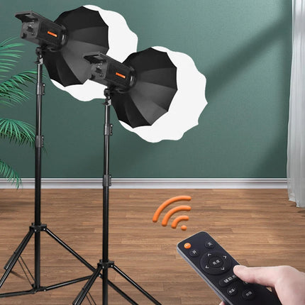 Video Studio Kit 150W Photography Light Dimmable Remote Control LED Lamp 2m Tripod Flash Studio Accessories 3000-6000K 3 Colors