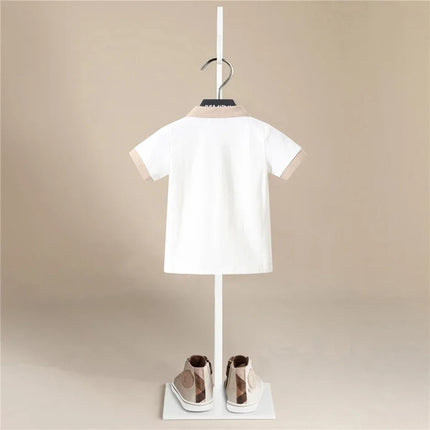 Boys Short-sleeved T-shirt Striped New Summer Children's POLO Shirt Cotton Tops for Kids Toddler Outfits Baby Clothing 1-15years
