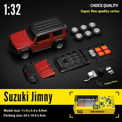 CCA 1:32 Suzuki Jimny Assembly Edition alloy diecast model off road vehicle toy kids gift collection car ornament trendy display