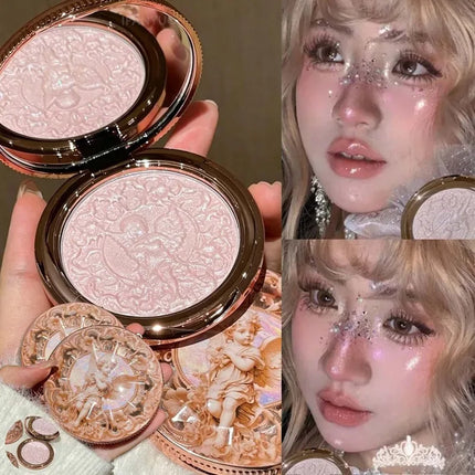 Diamond High gloss Highlighter Palette powder Natural Long-lasting Brighten Contour Radiant Skin Multi-Use Face Eye Cheek Makeup