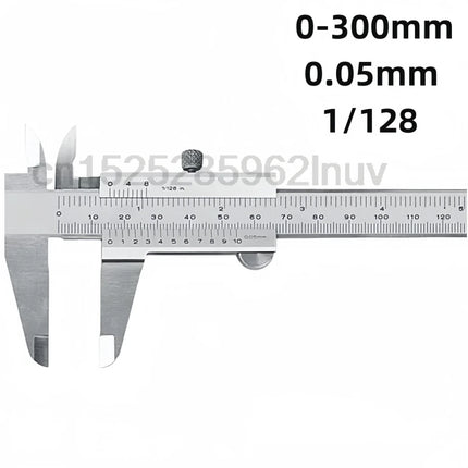 CNC Calipers Vernier Caliper 6" 0-150mm 0.05mm Precision 200mm 300mm Measuring Stainless Steel 530-104 Scale Caliper 1/128in