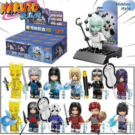 New Keeppley original Naruto cartoon blind box architectural drawings assembly Uzumaki Shipden action model toy children's gift