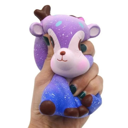 Squishy Blue Dream Starry Sky Unicorn Dog Panda Squeeze Stress Relief Toy Set，Slow Rising Soft Fidget Toys for Kids Girl Gift
