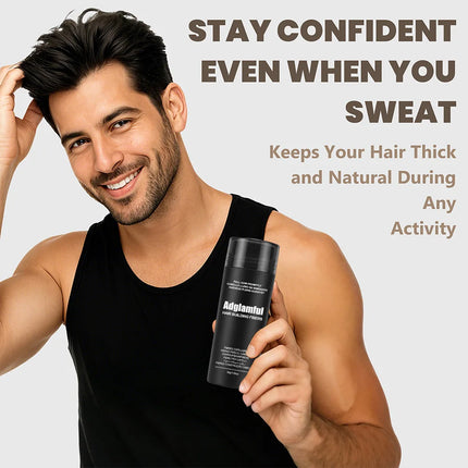 Adglamful Hair Fiber Powder 30g- Instant Thickening, Dense Hair, Wind/Sweat-Proof, 24H Hold, for Thin Hair