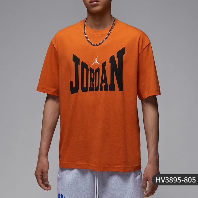 Nike genuine JORDAN men's sports and leisure breathable printed short sleeved shirt HV3895-805