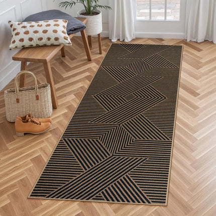 VIKAMA Simple And Retro Line Long Corridor Carpets, Washable Kitchen Carpets, Laundry Room Carpets, And Home Decorations