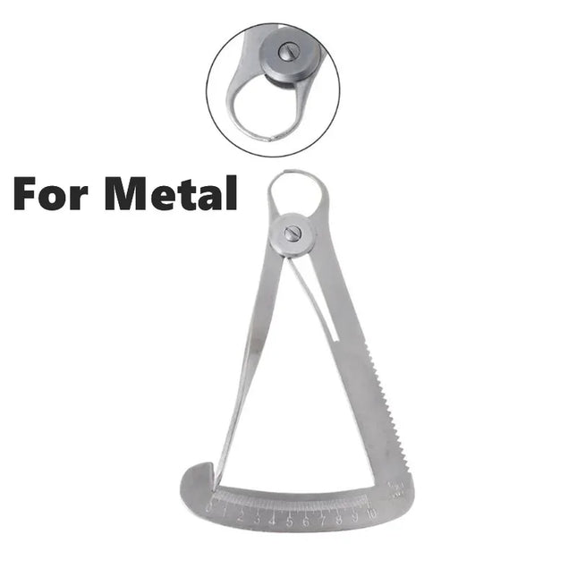 JUMTOP Dental Gauge Caliper Metal Wax Thickness Measurement Ruler
