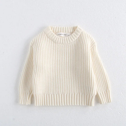 0-6Yrs Baby Boys Sweaters Spring Autumn Children Solid Color Basic Warm Knit Sweater Kids Girls Baby Pullover Sweaters Clothes