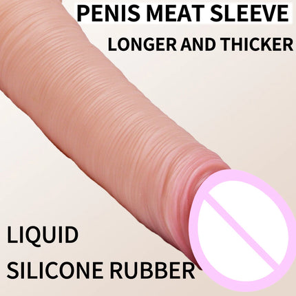 Extender Condom Penis Enlargement Ejaculation Penis for Men Sleeve Cock Ring Delay Lock Ring Sex Toys Artificial Penis Training