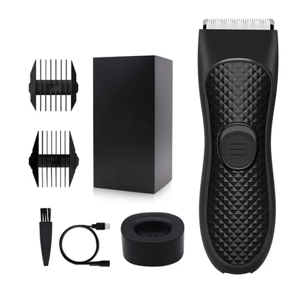 Body Hair Trimmer for Men Electric Groin Hair Trimmer Rechargeable Ball Shaver Groomer Replaceable Ceramic Blade Head Waterproof