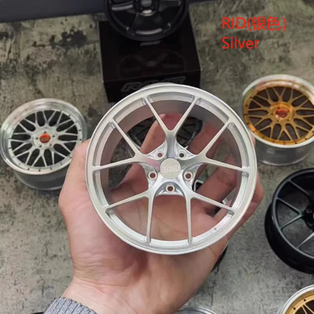 Wheel Model Car Ornaments RAYS Metal Wheel RID Aluminum Alloy Simulation Forging Wheel Modification Creative Desktop Toy