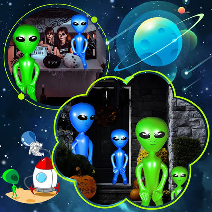 2Pcs Inflatable Alien Inflatable Toys For Halloween Thanksgiving Decoration Entertainment And Christmas Party Gifts