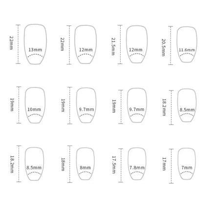 Cool Ash 24 Pcs Press on Nails Pink Nail polish Glossy Artificial Finger Manicure Reusable False Nails for Women