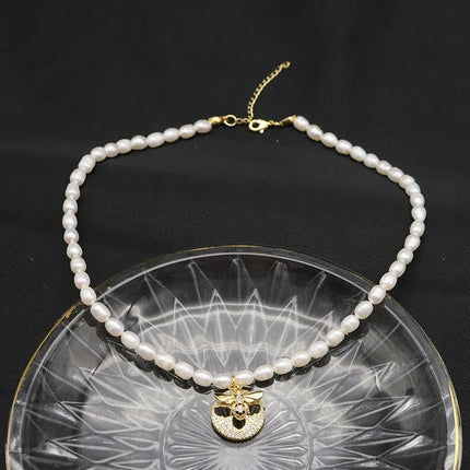 Natural FreshWater Pearl Pendant Necklace Woman 2025 Trend 18K Gold Plated  High Quality Designer Jewelry Gifts For Girlfriend