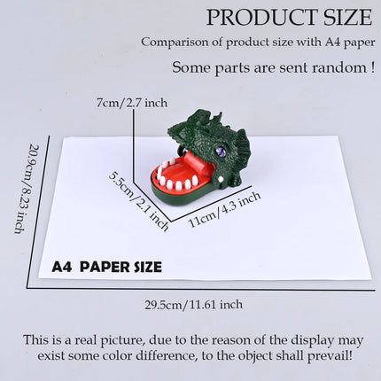 Dinosaur Teeth Biting Finger Toys, Dentist Tabletop Board Tricky Game Random Mechanism Gifts for Boys and Girls Color Random