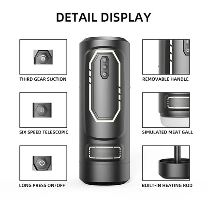 Automatic Men's Masturbator Cup Vibration Blowjob Sucking Machine Orgasm Erotic For Men Penis Training Sex Toys Adults Goods 18+