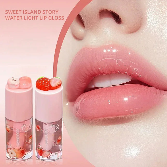 Jojo Diary Fruit Scented Lip Oil: Provides Hydration and Moisturizing, Preventing Chapped Lips and Improving Wrinkles, and Is a Korean-Style Water Gloss Lip Gloss Suitable for Winter Lip Care.