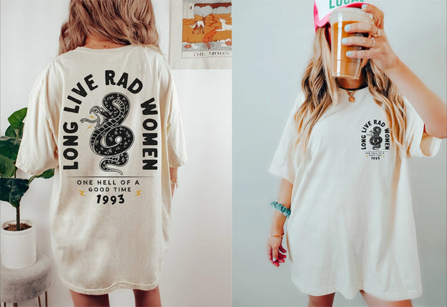 Long Live Rad Women Tee Boho Snake Tee Tee Comfort Colors Tee Vintage Inspired Cotton T-shirt Unisex Tee Comfort Colors T-shirt