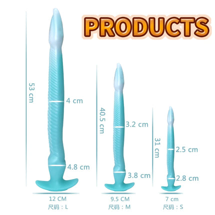 Eel Tentacle Anal Plug Super Long Anal Plug Soft Liquid Silicone Anal Dilator Women's Men's Anal Massage Adult Products