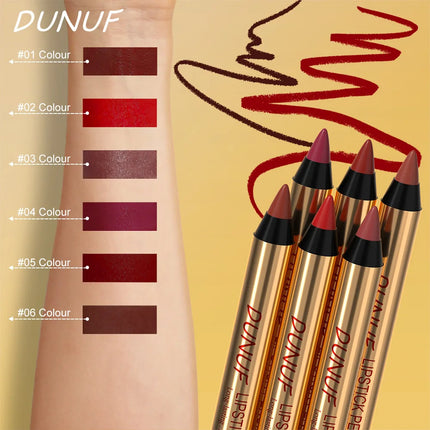 Waterproof Matte Lipliner Pencil Dark Red Contour Tint Lipstick Long Lasting Non-stick Cup Lip Liner Sexy Lips Makeup Cosmetics