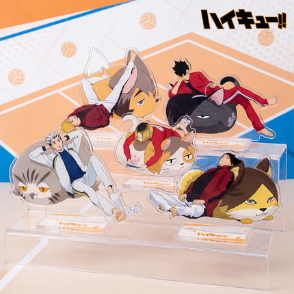 Anime Haikyuu!! 15CM Acrylic Stand Animal Mascot Bokuto Kuroo Kenma Desk Decor Otaku Fans Collectible Gift