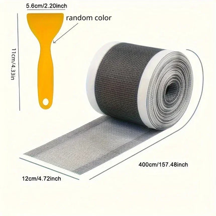 12cm*4m Cutable Shower Drain Hair Catcher Disposable Shower Drain Sticker Mesh Bathroom Kitchen Sink Hair Filter