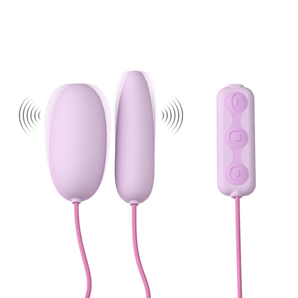 Wired Double Jump Egg with Remote Controller Vibrator for Couples Long Distance Control Adjustable Speed Adult Toy