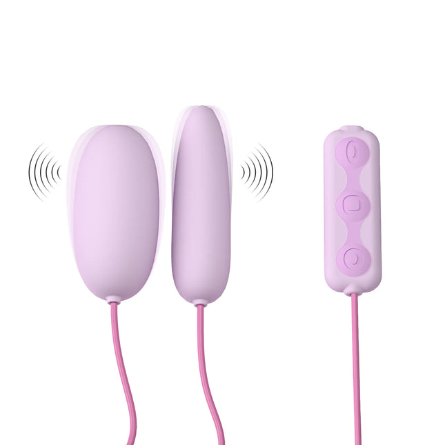 Wired Double Jump Egg with Remote Controller Vibrator for Couples Long Distance Control Adjustable Speed Adult Toy