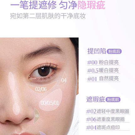Girlscrush Liquid Concealer  Moisturizing Brightening Conceal Pore Watery Velvet Longlasting Cover Red Streaks Face
