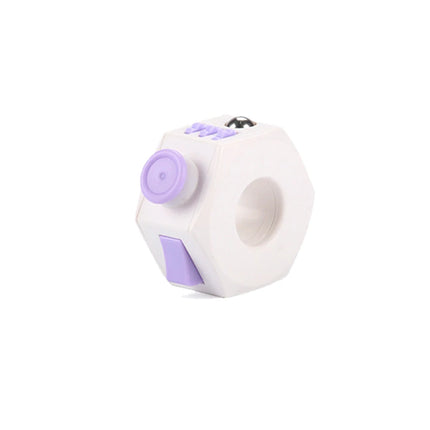 6 Sided Cube Fidget Roller Sensory Toy Multifunctional Finger Spinning Ring Cube Toy Relieve Stress for ADD ADHD Improve Focus
